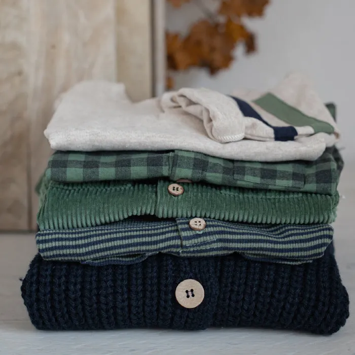 1  In The Family Baby And Child Henry Shirt Alpine Green Checks