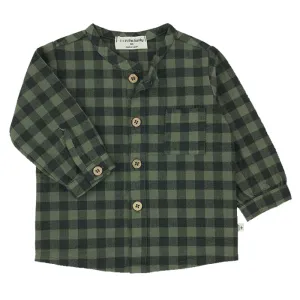 1  In The Family Baby And Child Henry Shirt Alpine Green Checks
