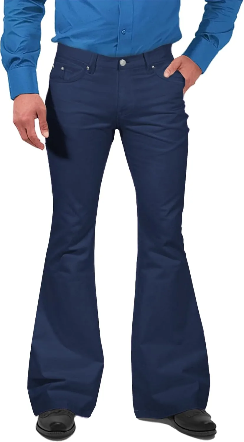 70s Disco Pants for Men,Mens Bell Bottom Jeans Pants,60s 70s Bell Bottoms Vintage Denim Pants Jeans for Men