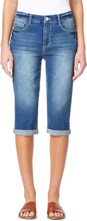 Angels Forever Young Women's Forever Skinny Mid-Rise 17" Inseam Capri Jeans (Available in Plus Sizes)