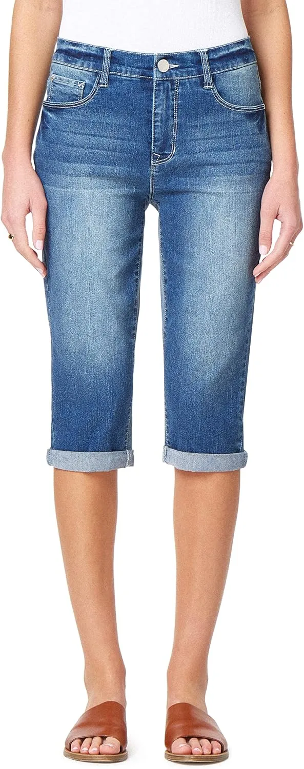 Angels Forever Young Women's Forever Skinny Mid-Rise 17" Inseam Capri Jeans (Available in Plus Sizes)