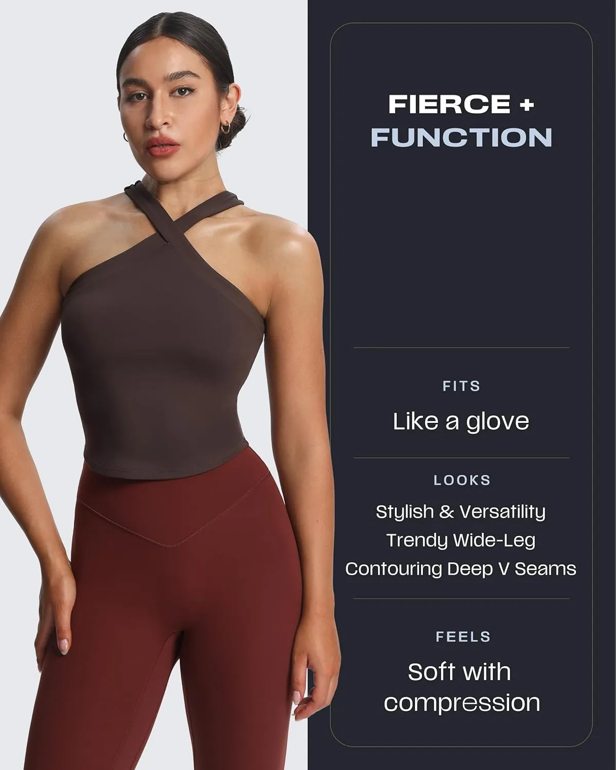 Aoxjox Workout Breeze Flares Leggings for Women High Waisted Tummy Control Buttery Soft Wide Leg Yoga Pants 32"