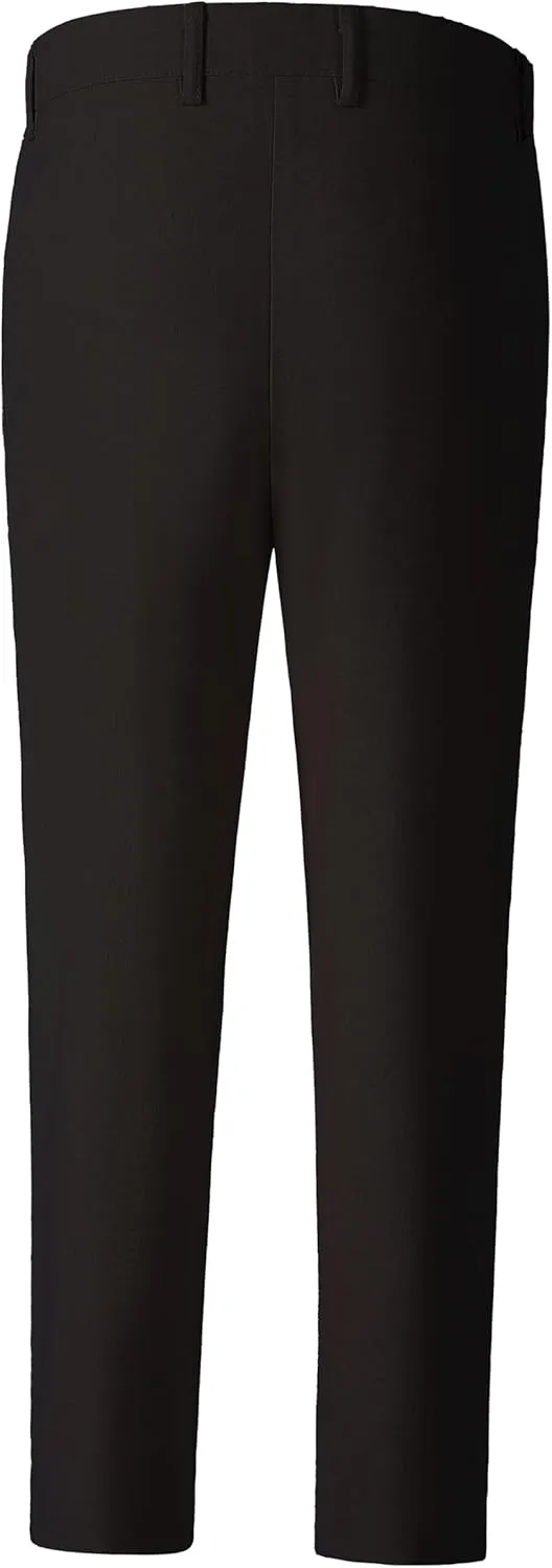 Boys' Linen Pants Lightweight Flat Front Dress Pants Kids School Uniform