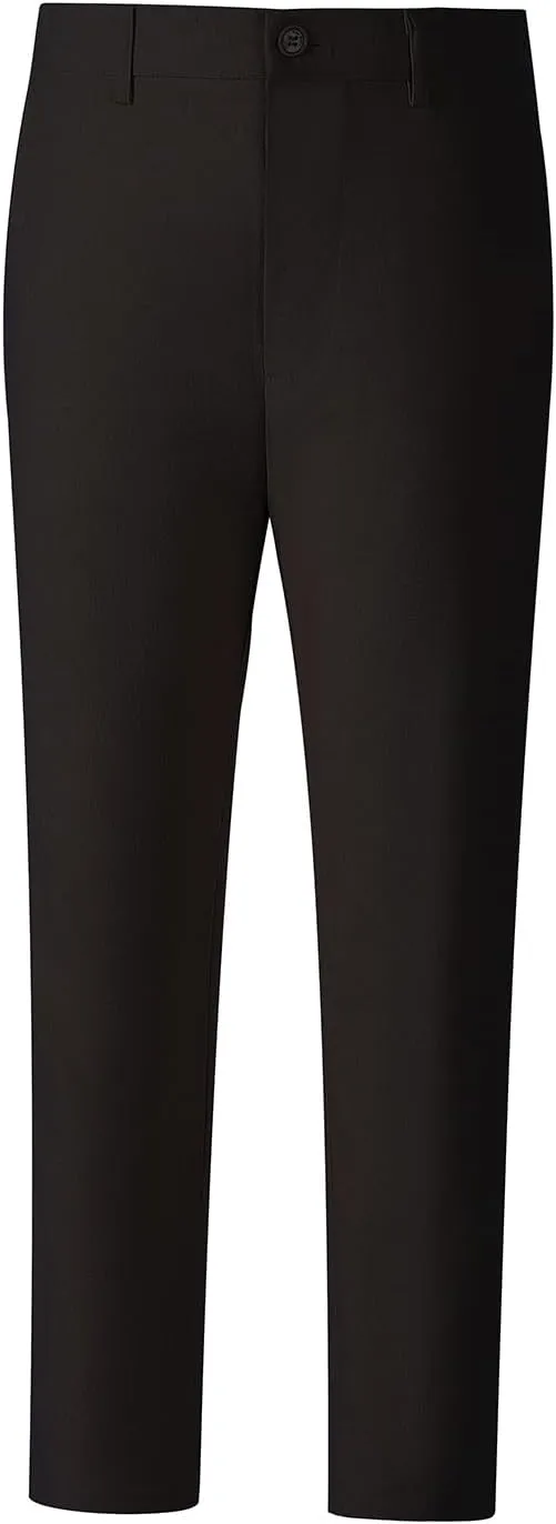 Boys' Linen Pants Lightweight Flat Front Dress Pants Kids School Uniform