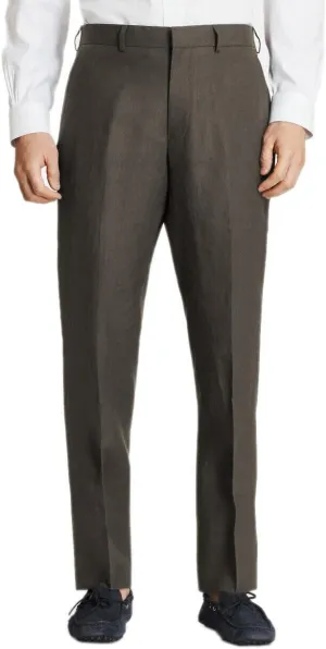 Brooks Brothers Mens Regent Fit Unfinished Hem Linen Dress Pants,