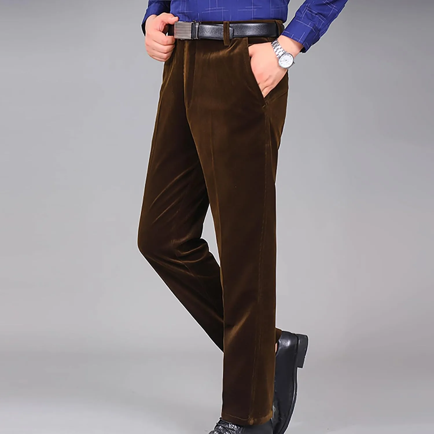 Business Casual Pants for Men Slim Fit Dress Pants Classic Straight Fit Lightweight Regular Fit Work Pants for Men