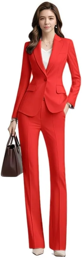 Business Suits for Women Tuxedo 2 Piece Set Pant Suits for Women Dressy Wedding Guest