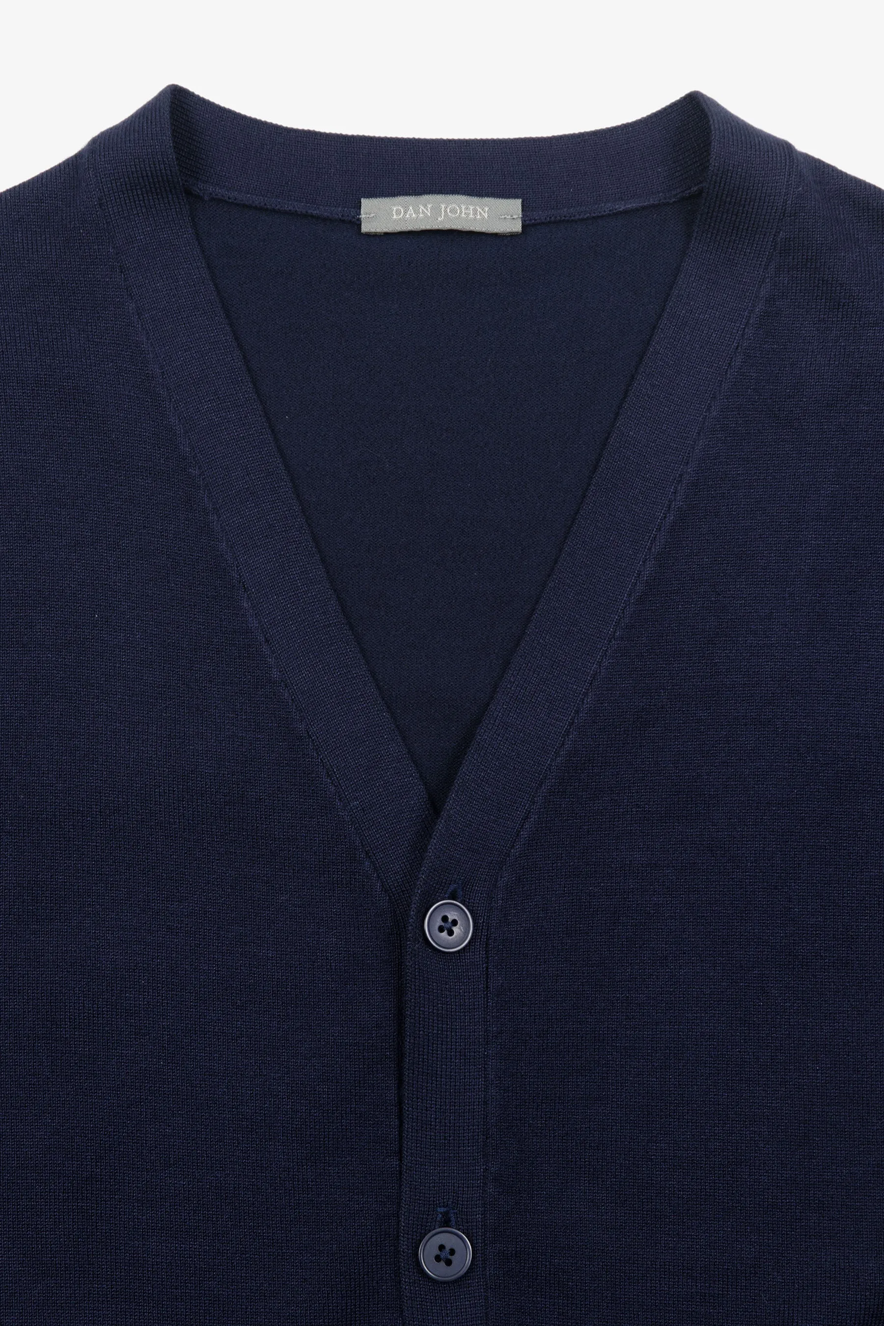 Cardigan scollo a v con bottoni blu