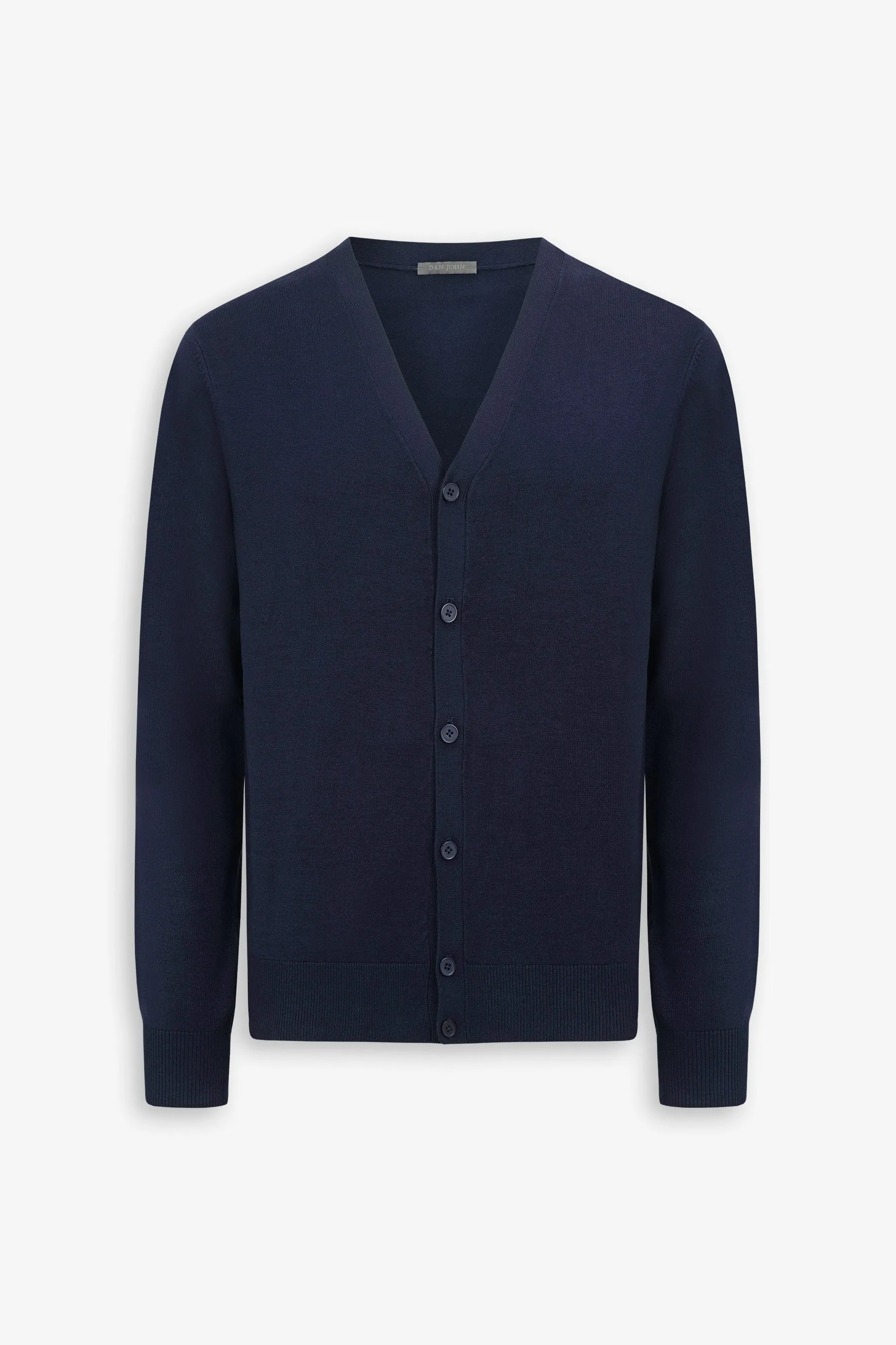 Cardigan scollo a v con bottoni blu