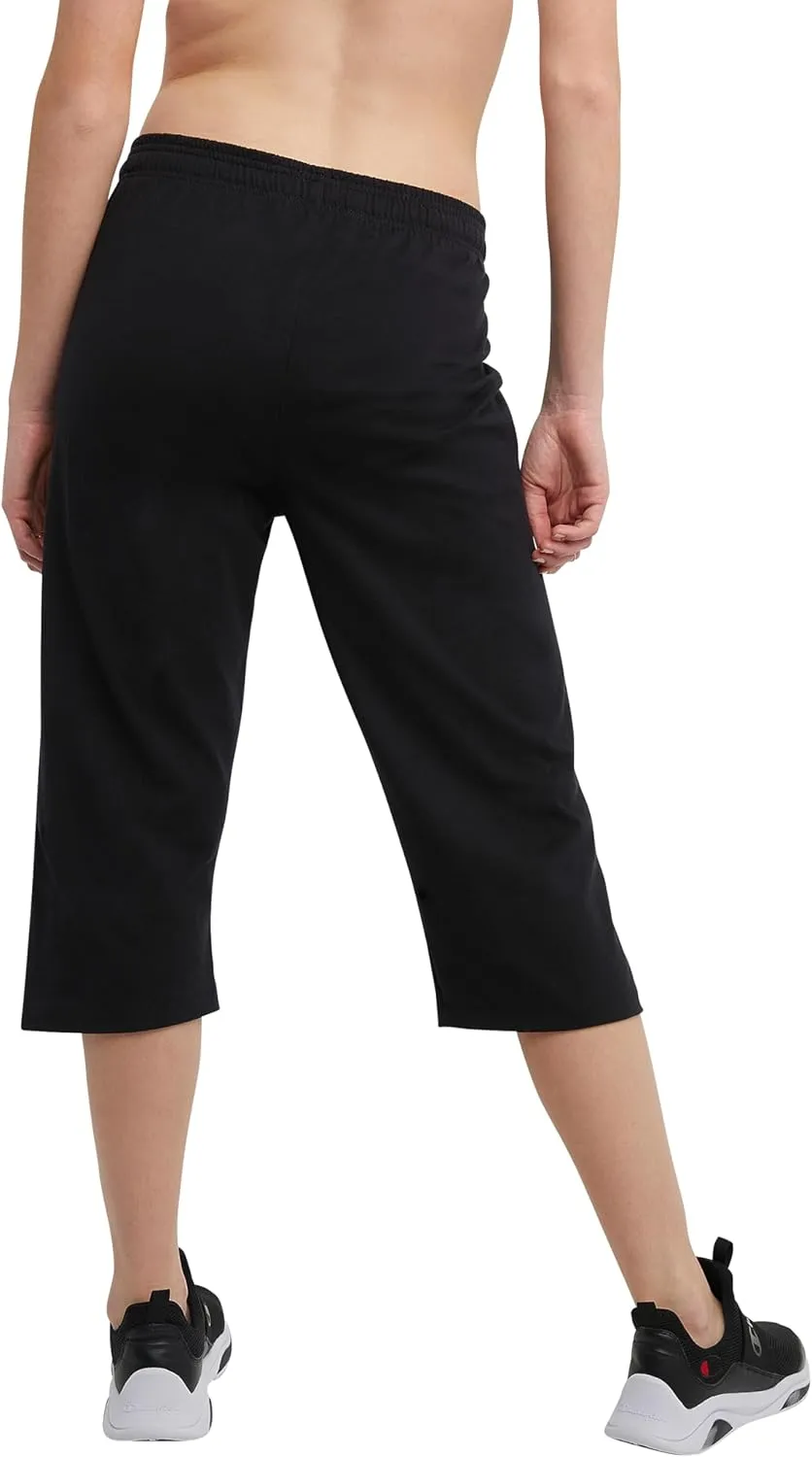Champion Women'S Capri Pants, Lightweight Lounge Cropped Pants, Jersey Knit Capri For Women, 18