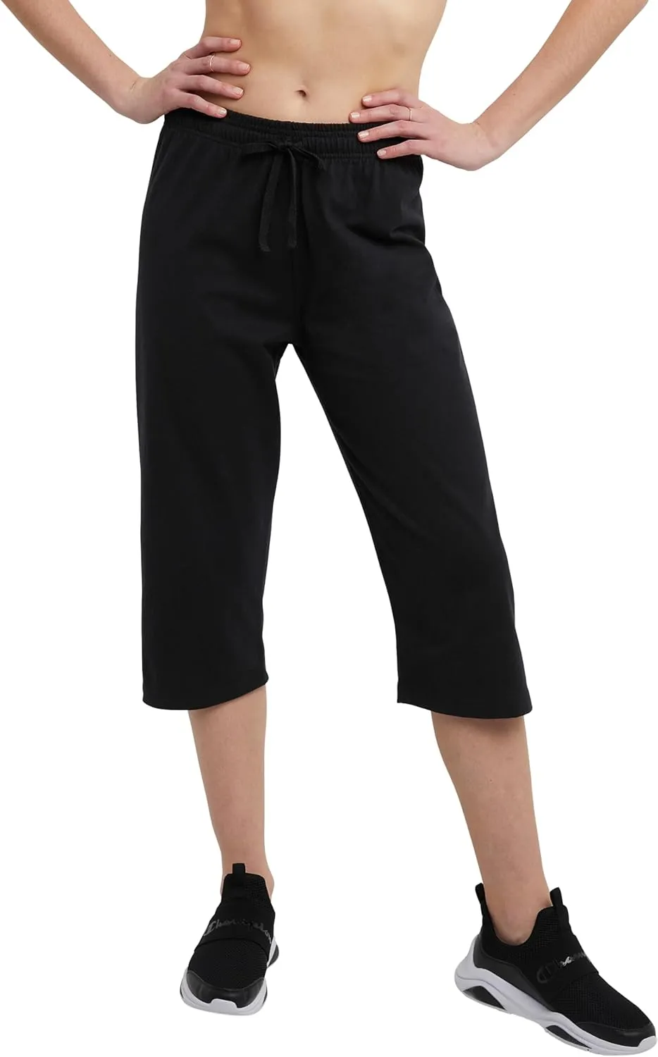 Champion Women'S Capri Pants, Lightweight Lounge Cropped Pants, Jersey Knit Capri For Women, 18