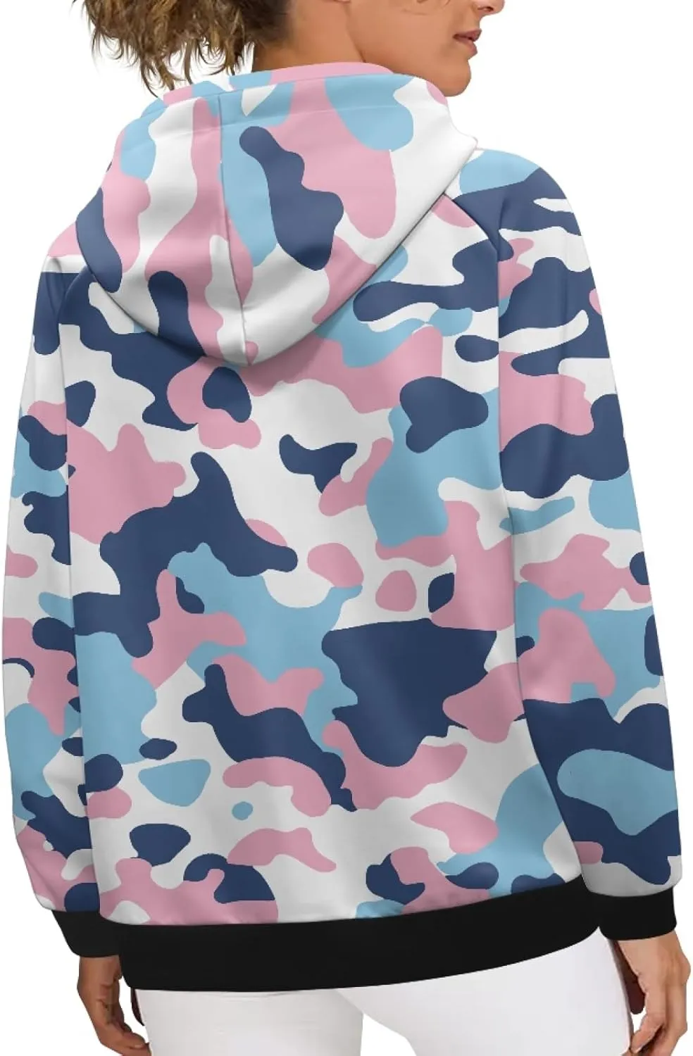 Coloranimal Sweatshirt for Women Hoodie Workout Top Long Sleeve Sweatshirts Drawstring Hooded Pullover with Pockets