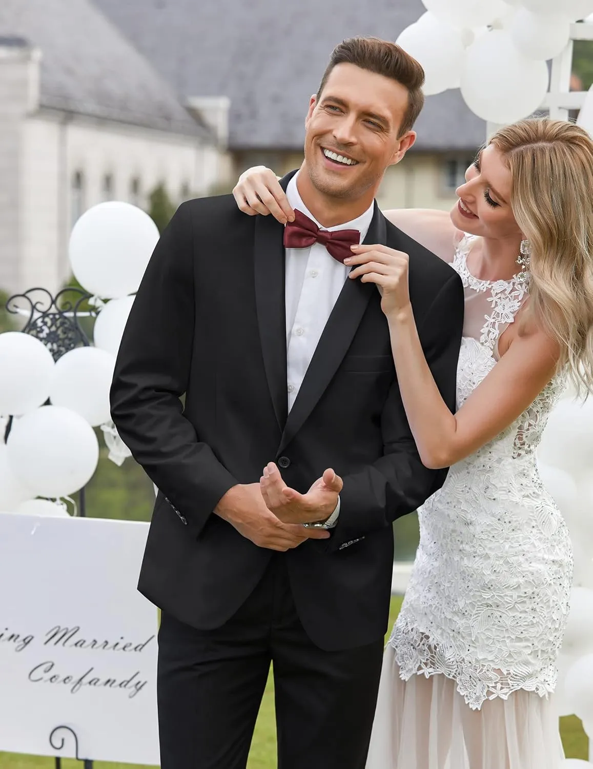 COOFANDY Men's Tuxedo Jacket One Button Dress Suit Blazer Jacket for Wedding Dinner Prom Party