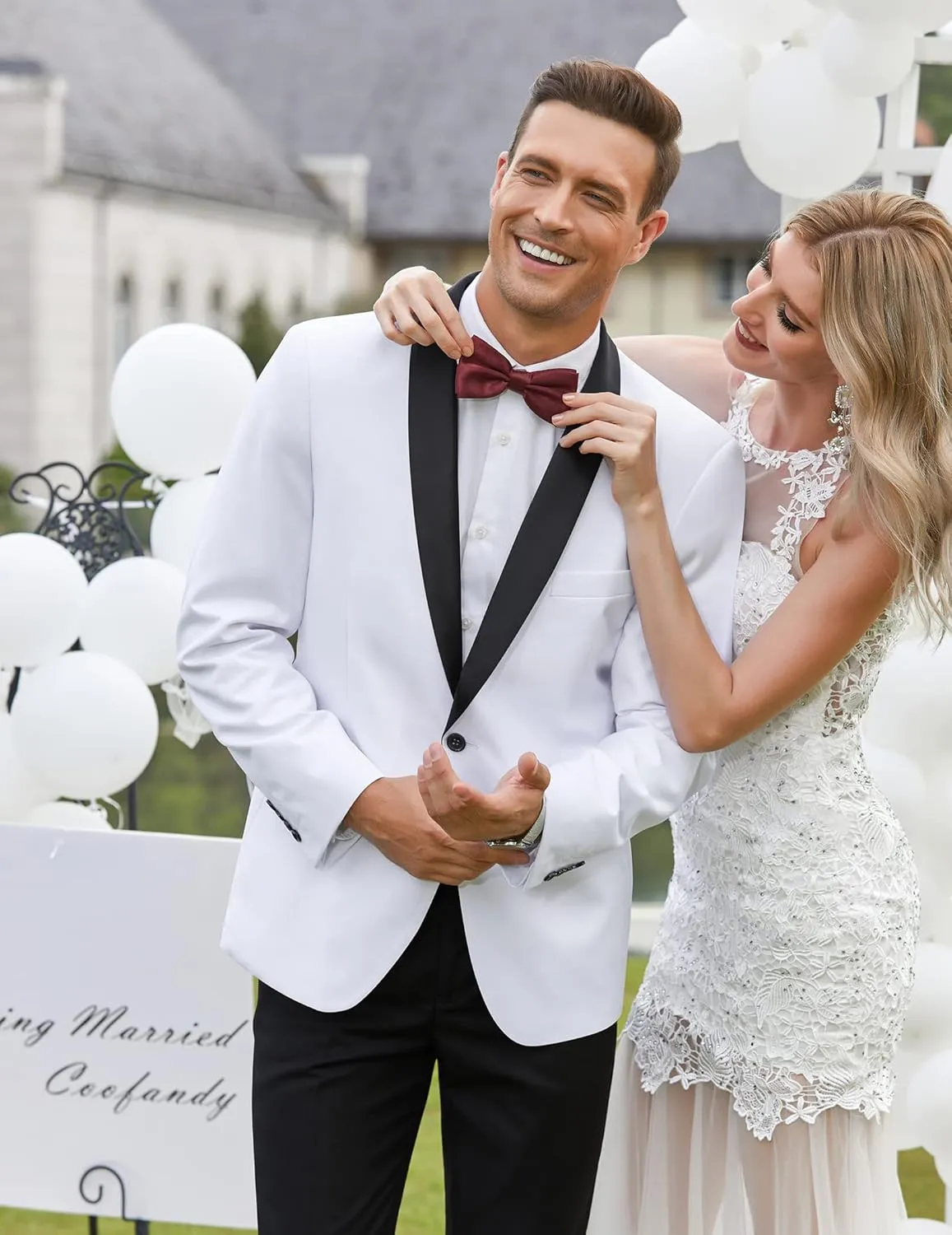 COOFANDY Men's Tuxedo Jacket One Button Dress Suit Blazer Jacket for Wedding Dinner Prom Party