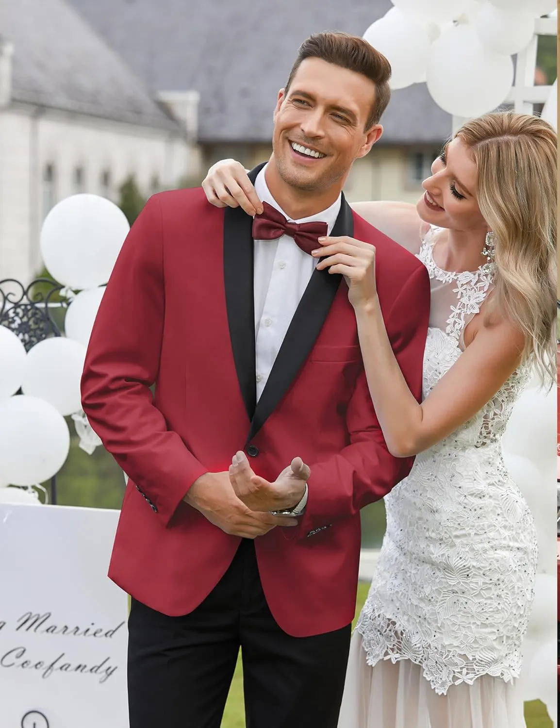 COOFANDY Men's Tuxedo Jacket One Button Dress Suit Blazer Jacket for Wedding Dinner Prom Party