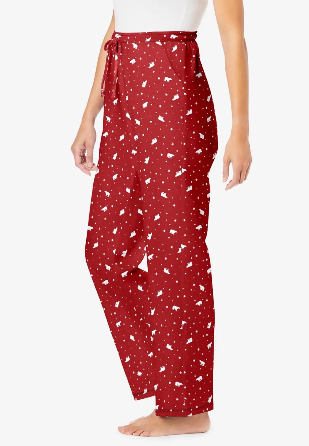 Dreams & Co. Plus Size Knit Sleep Pant