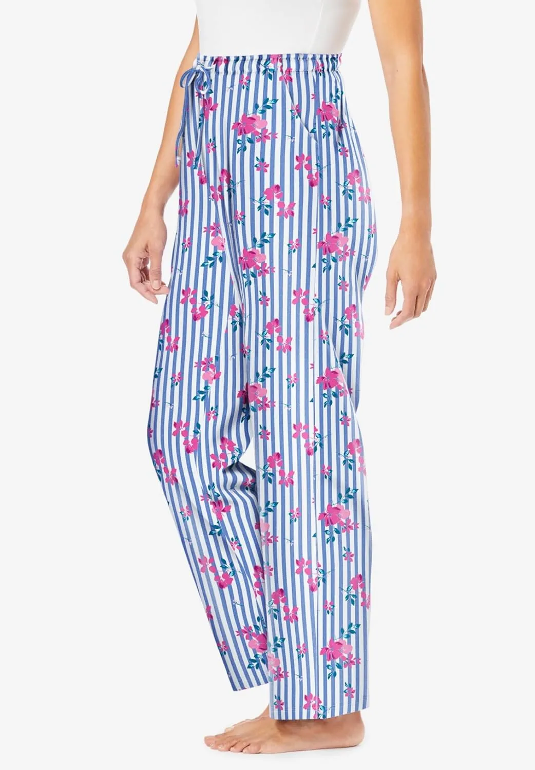 Dreams & Co. Plus Size Knit Sleep Pant
