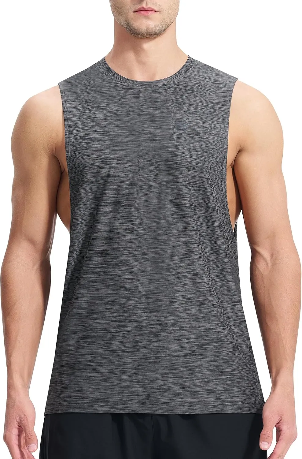 EZRUN Men's Tank Tops Swim Beach Sleeveless Shirt Quick Dry Gym Workout Stringer Muscle Tshirts Big and Tall