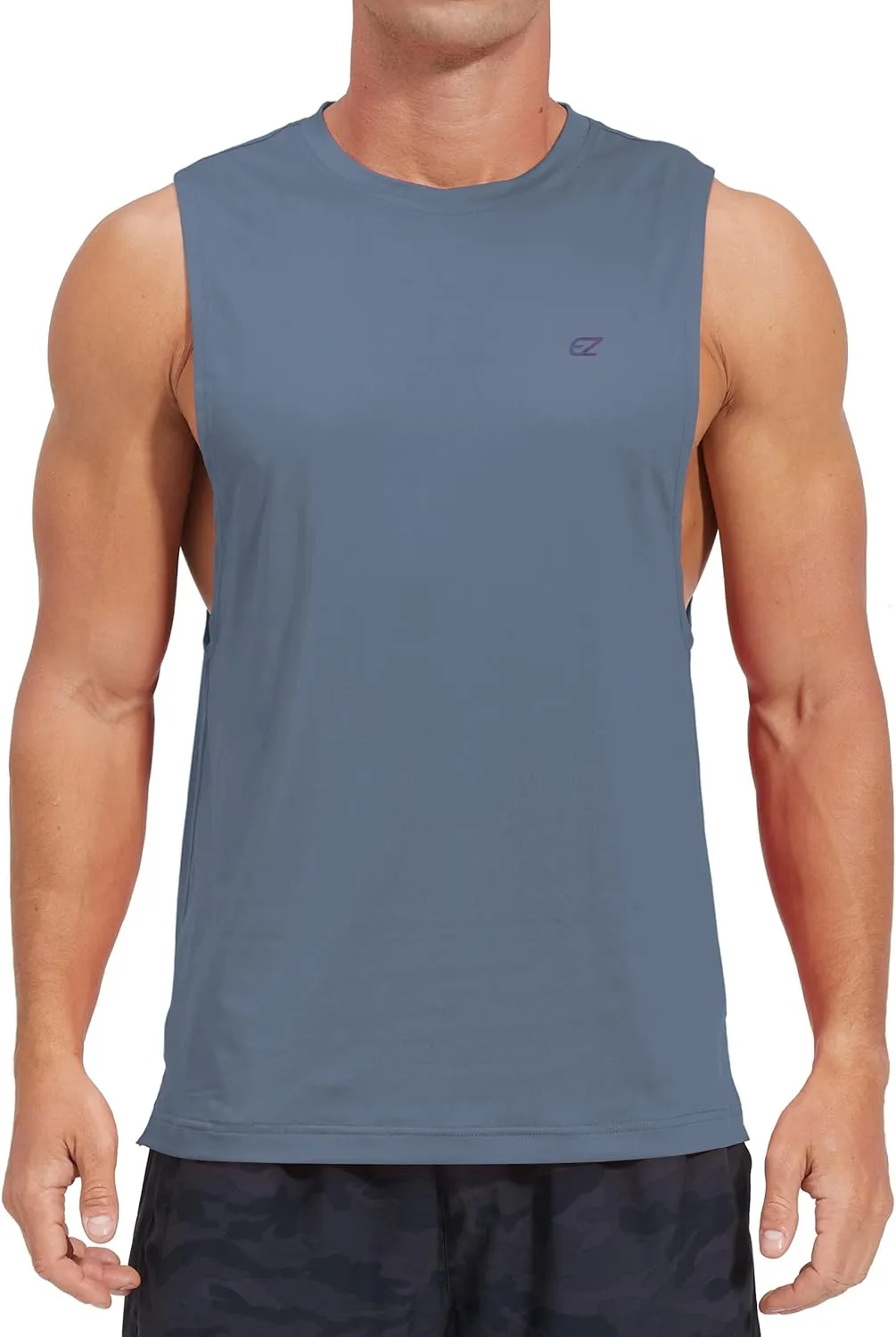 EZRUN Men's Tank Tops Swim Beach Sleeveless Shirt Quick Dry Gym Workout Stringer Muscle Tshirts Big and Tall