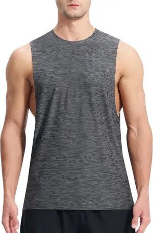 EZRUN Men's Tank Tops Swim Beach Sleeveless Shirt Quick Dry Gym Workout Stringer Muscle Tshirts Big and Tall