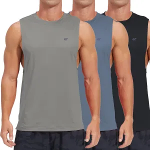 EZRUN Men's Tank Tops Swim Beach Sleeveless Shirt Quick Dry Gym Workout Stringer Muscle Tshirts Big and Tall