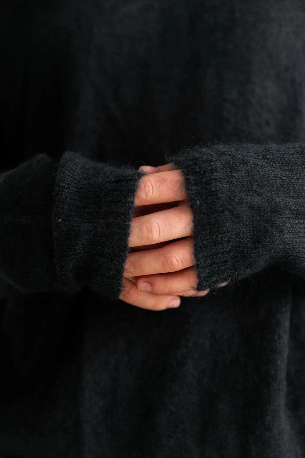 Francie Feather Knit Black