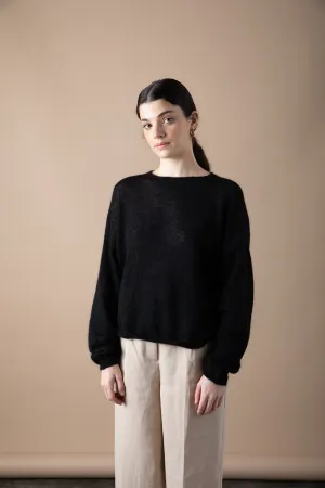 Francie Feather Knit Black