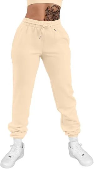 GOKATOSAU Women's Sexy Lounge Stretch Casual Jogger Drawstring Sweatpants with Pockets