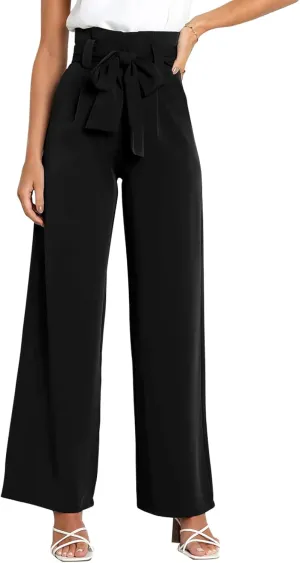 GUOLEZEEV High Waist Wide Leg Pants for Women Business Casual Outfits Dress Pants