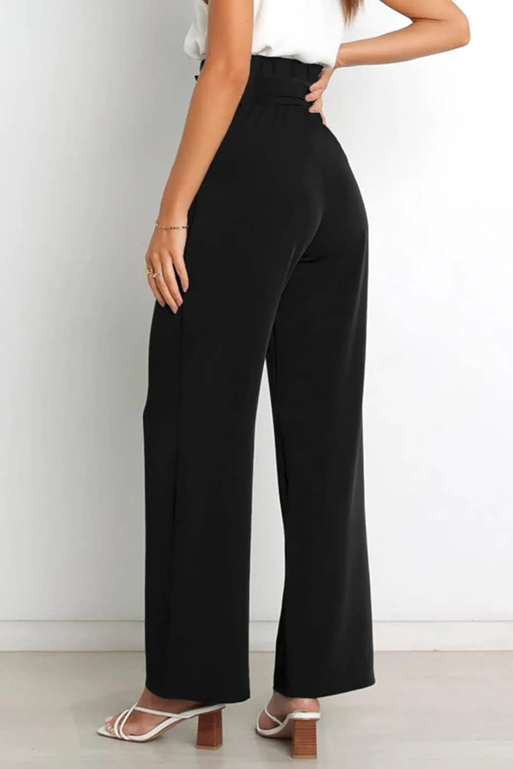 GUOLEZEEV High Waist Wide Leg Pants for Women Business Casual Outfits Dress Pants