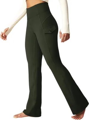 Heathyoga Cargo Sweatpants for Women Waterproof Hiking Pants Women Fleece Lined Pants Bootcut Winter Pants Warm Outdoor