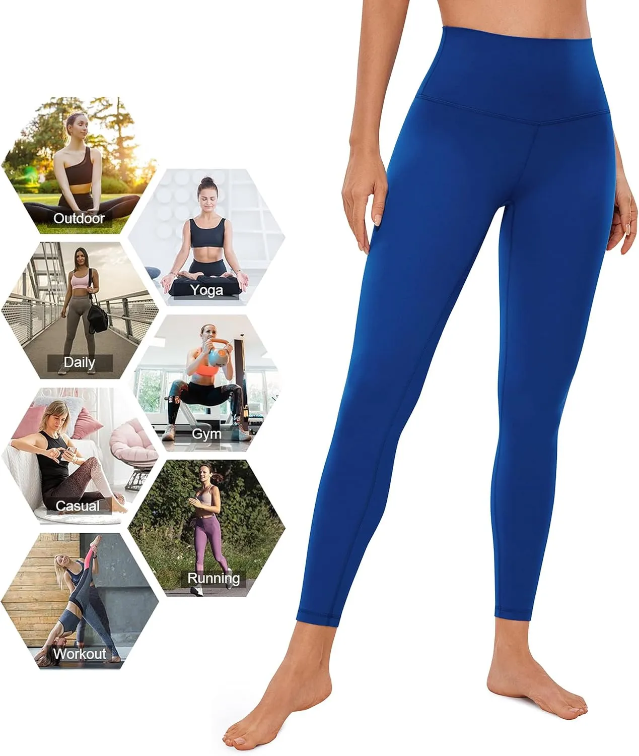 High Waist Yoga Pants Tummy Control Workout Running Yoga Leggings for Women M-2XL