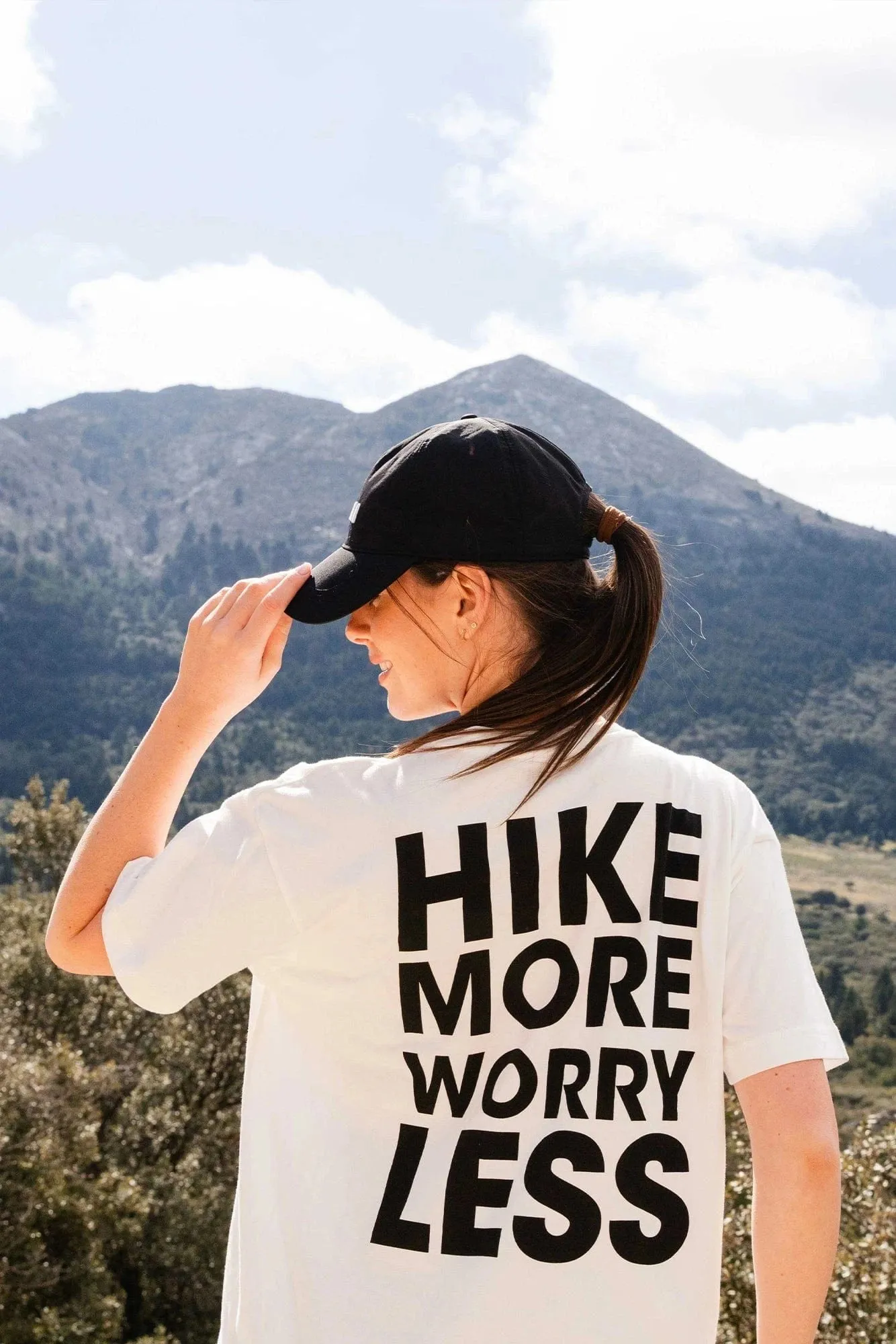 Hike More Graphic Tee - White