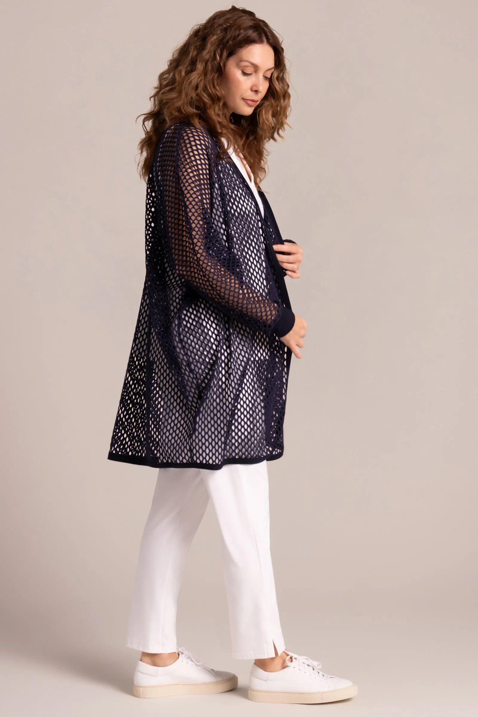 Honeycomb Great Cardigan | Navy