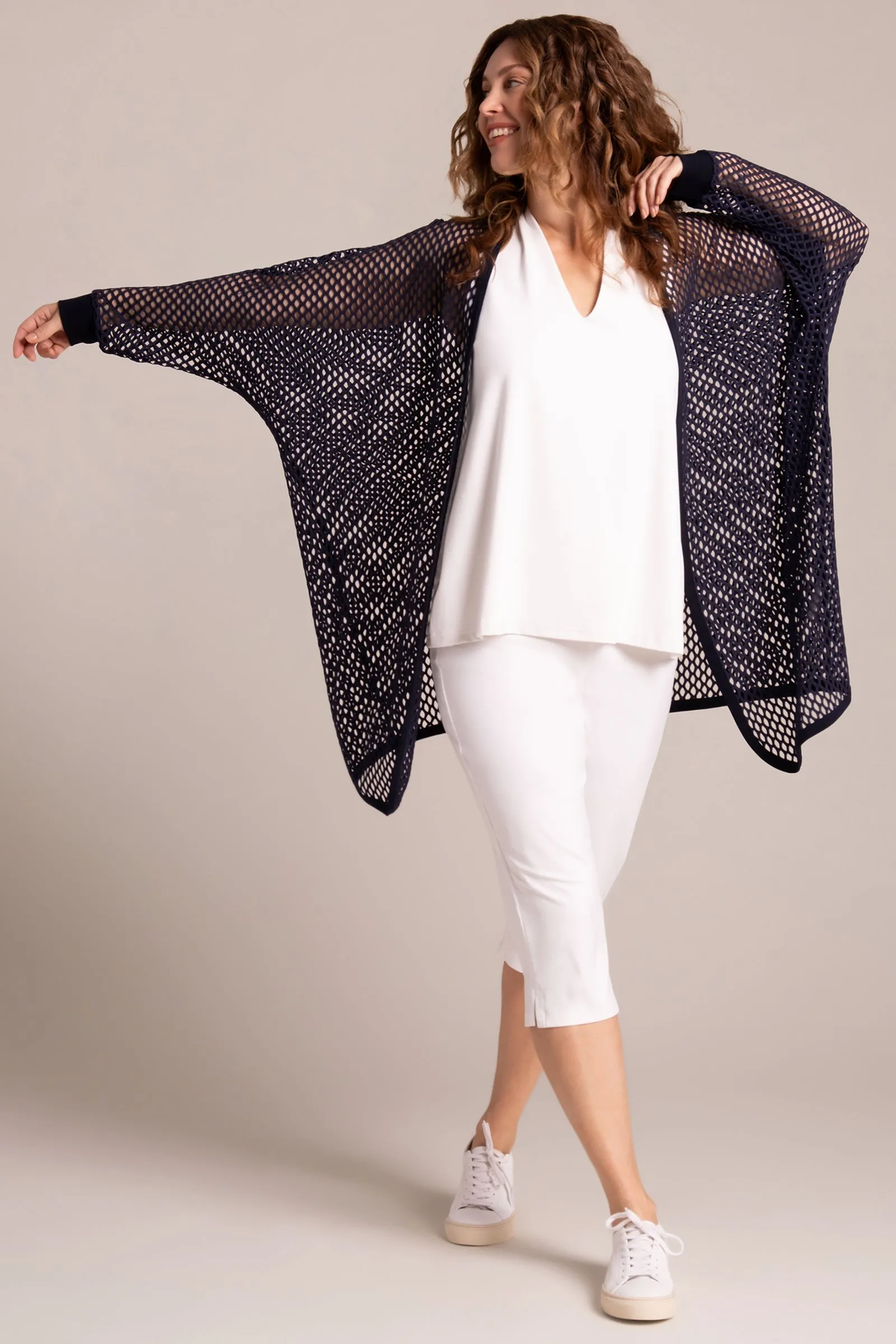 Honeycomb Great Cardigan | Navy