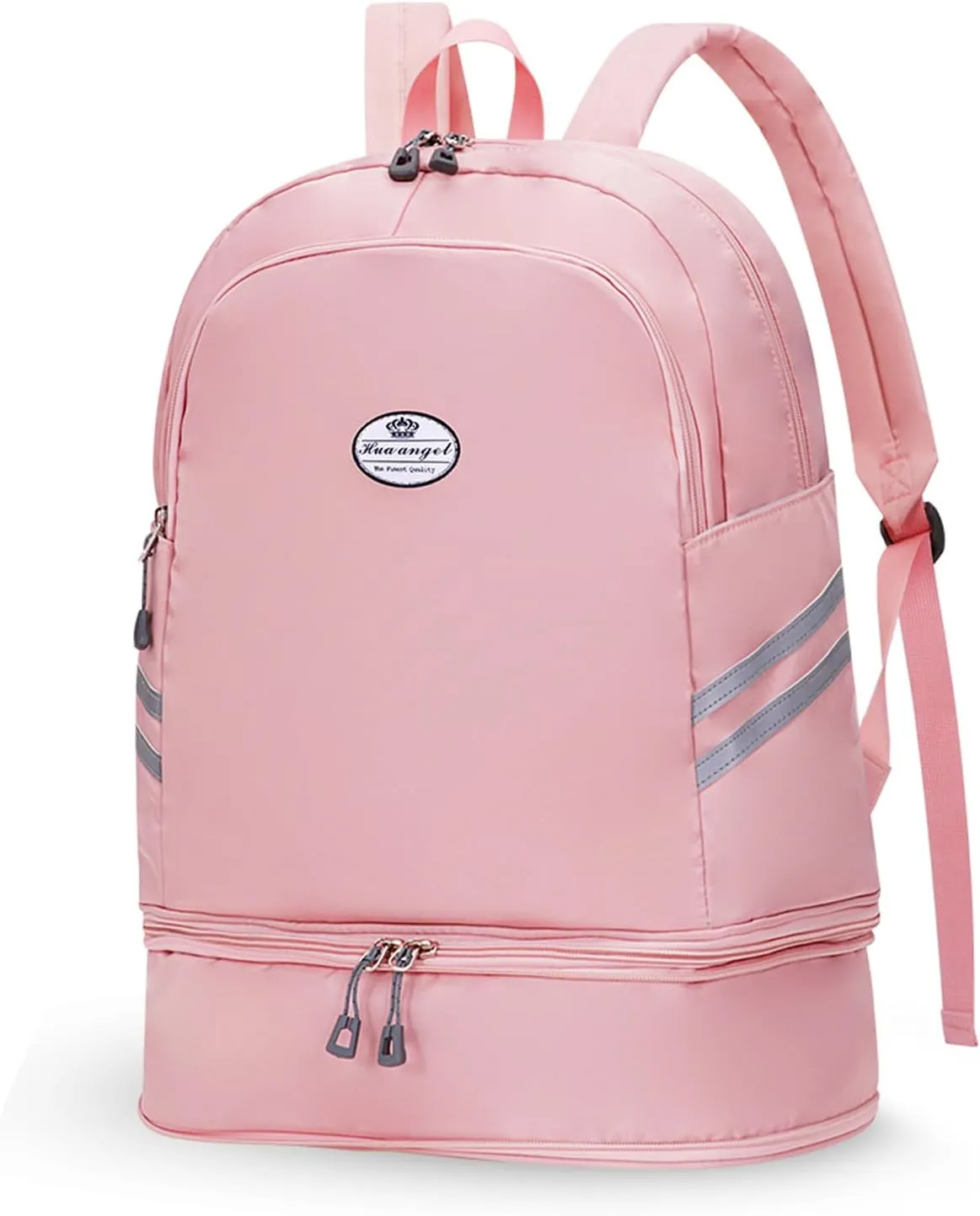 HUA ANGEL Waterproof Carry on Backpack for Men & Women Lightweight Laptop Travel Backpack with Shoe Compartment for Sports