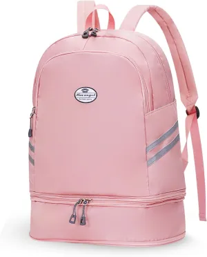 HUA ANGEL Waterproof Carry on Backpack for Men & Women Lightweight Laptop Travel Backpack with Shoe Compartment for Sports