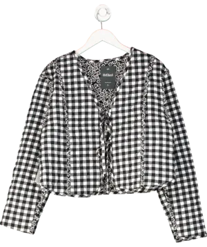 JD Williams Black Quilted Reversible Jacket UK M/L
