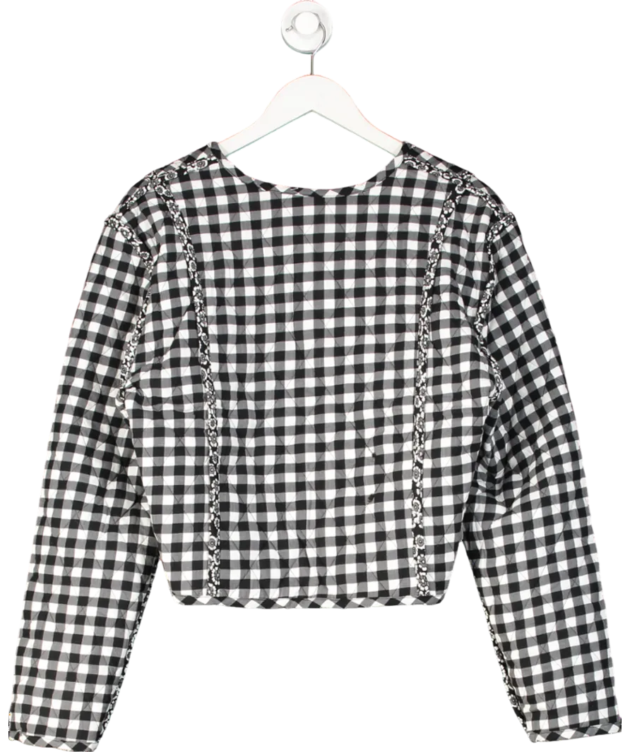 JD Williams Black Quilted Reversible Jacket UK M/L