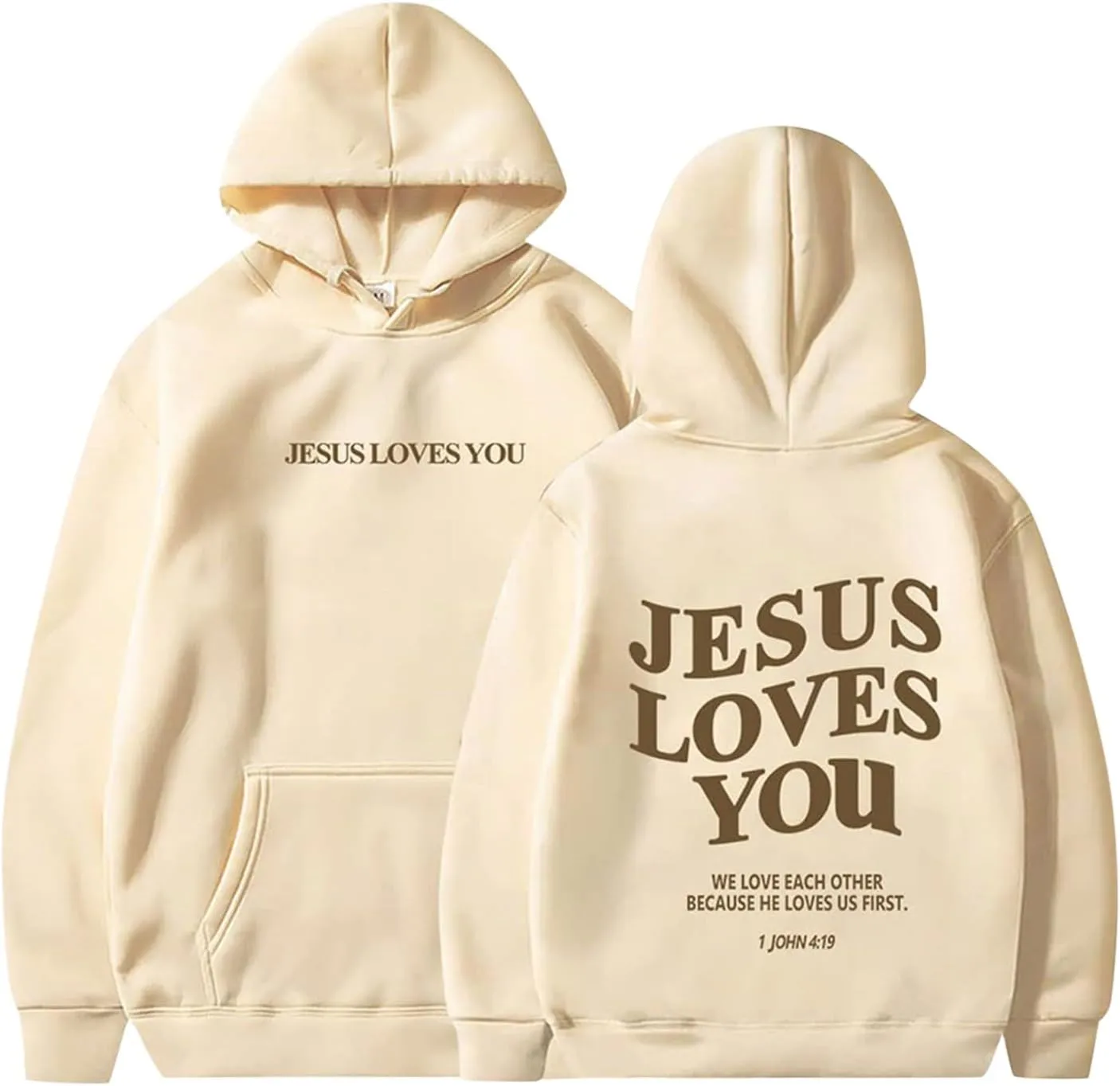 Jesus Hoodie Jesus Loves You Religious Sweatshirt Jesus Saves Faith Long Sleeve Pullover Tops Faith Over Fear Hoodie