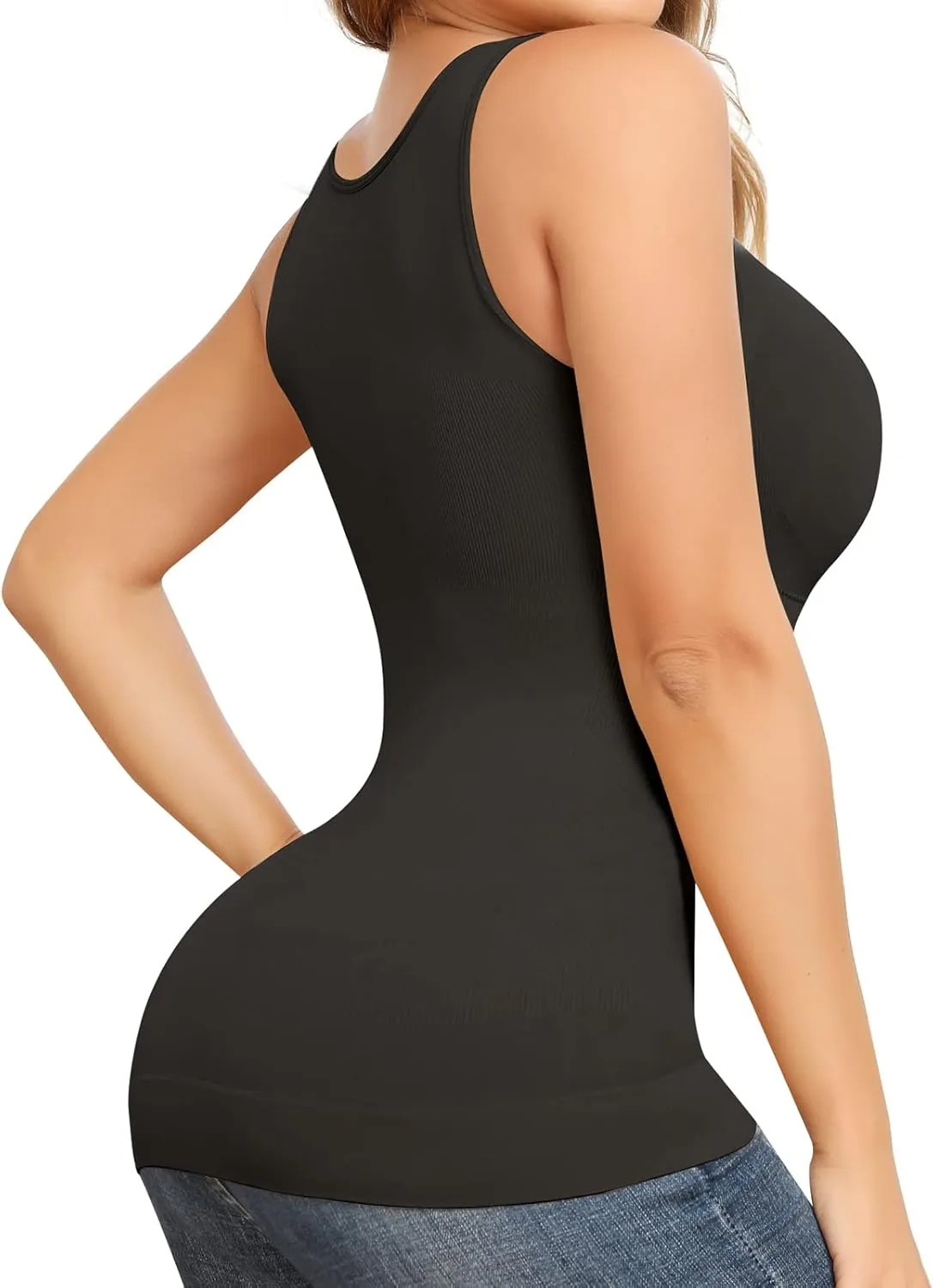 JOYSHAPER Cami Shaper for Women Tummy Control Shapewear Tank Tops with Built-in Bra Compression Camisole Padded Bra