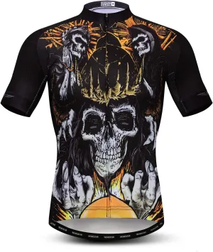 JPOJPO Men Cycling Jersey Bike Short Sleeve Summer Bicycle Full Zipper Clothing Shirt Tops Quick-Dry S-3XL