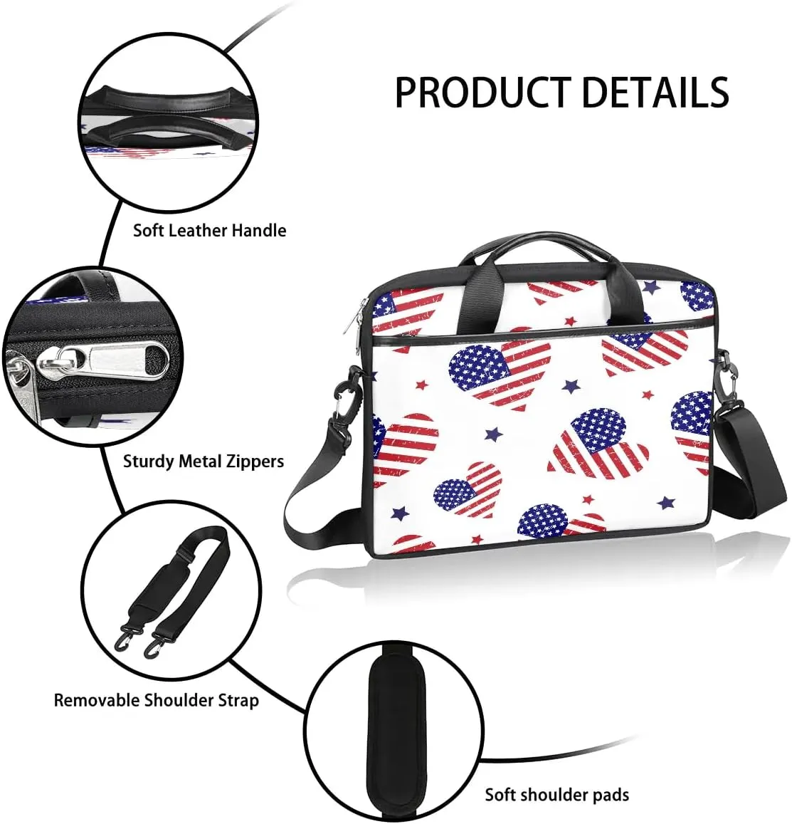 Laptop Shoulder Bag for 13-15 Inch Waterproof Laptop Sleeve Case Bag Slim Computer Carry Case Computer Cases for Laptops