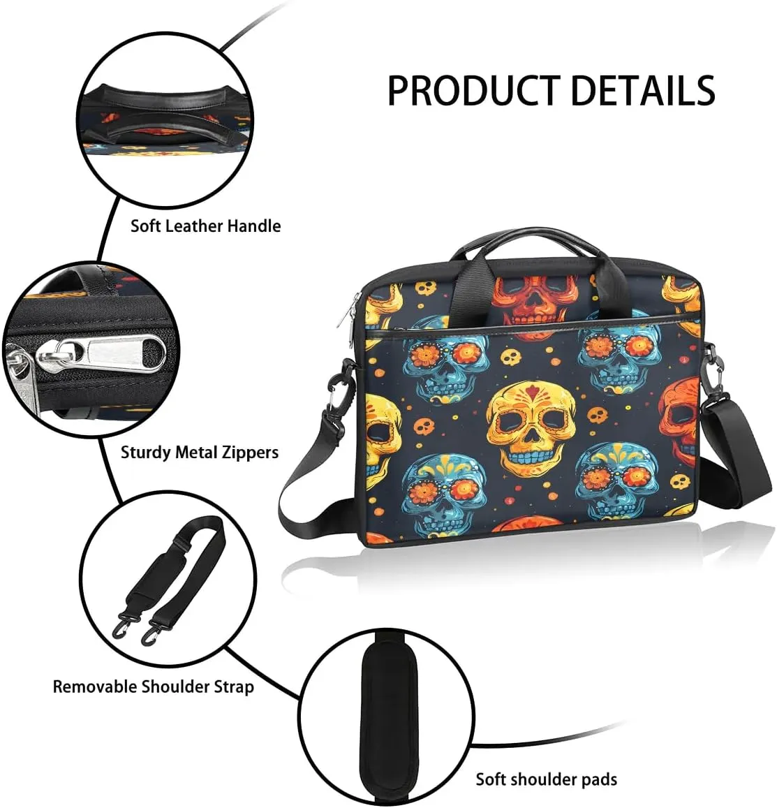Laptop Shoulder Bag for 13-15 Inch Waterproof Laptop Sleeve Case Bag Slim Computer Carry Case Computer Cases for Laptops