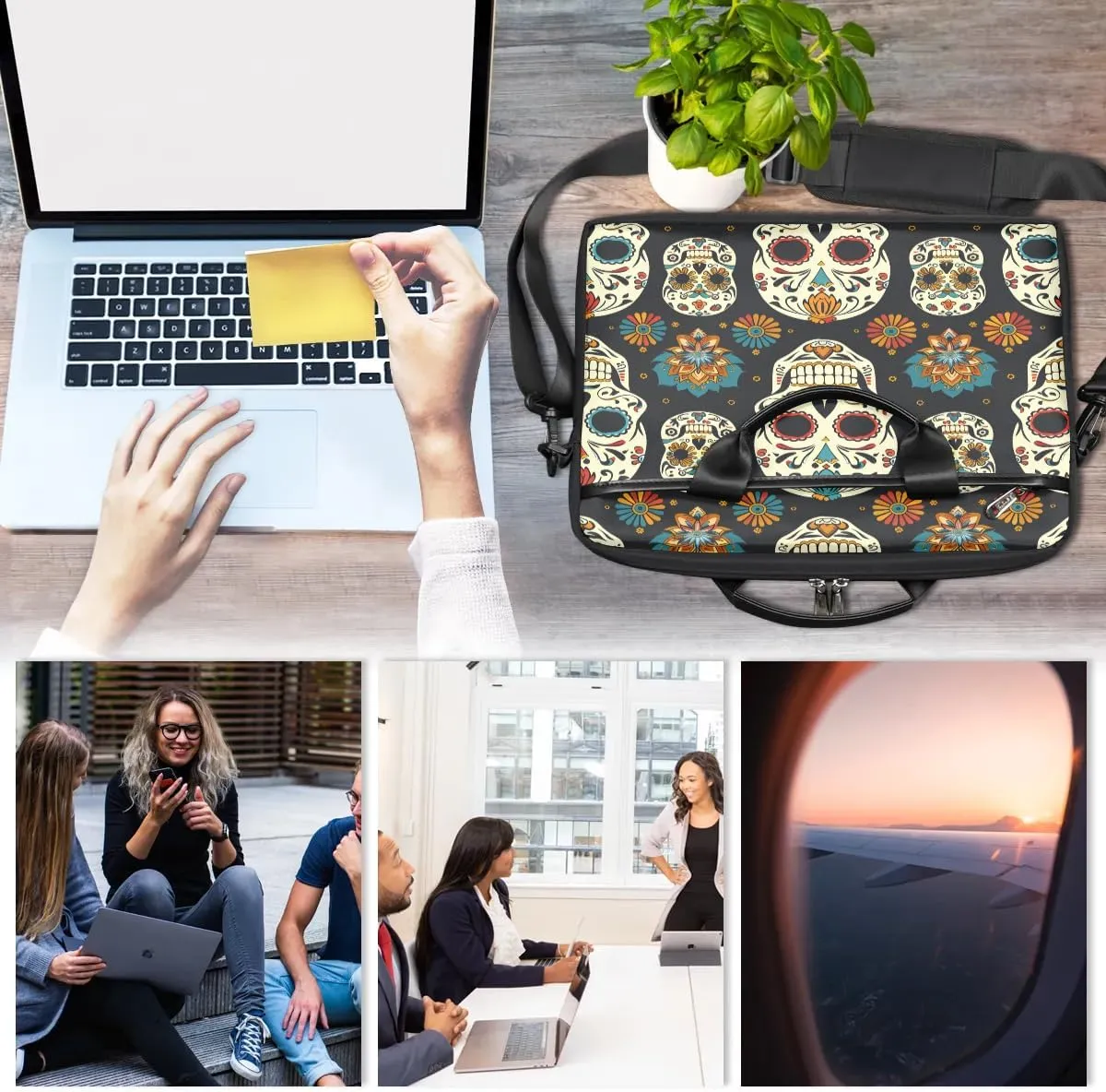 Laptop Shoulder Bag for 13-15 Inch Waterproof Laptop Sleeve Case Bag Slim Computer Carry Case Computer Cases for Laptops
