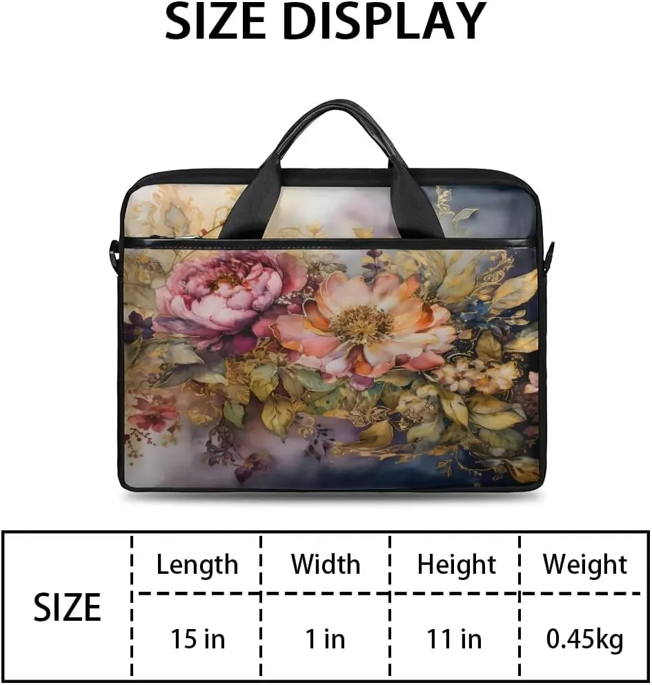 Laptop Shoulder Bag for 13-15 Inch Waterproof Laptop Sleeve Case Bag Slim Computer Carry Case Computer Cases for Laptops