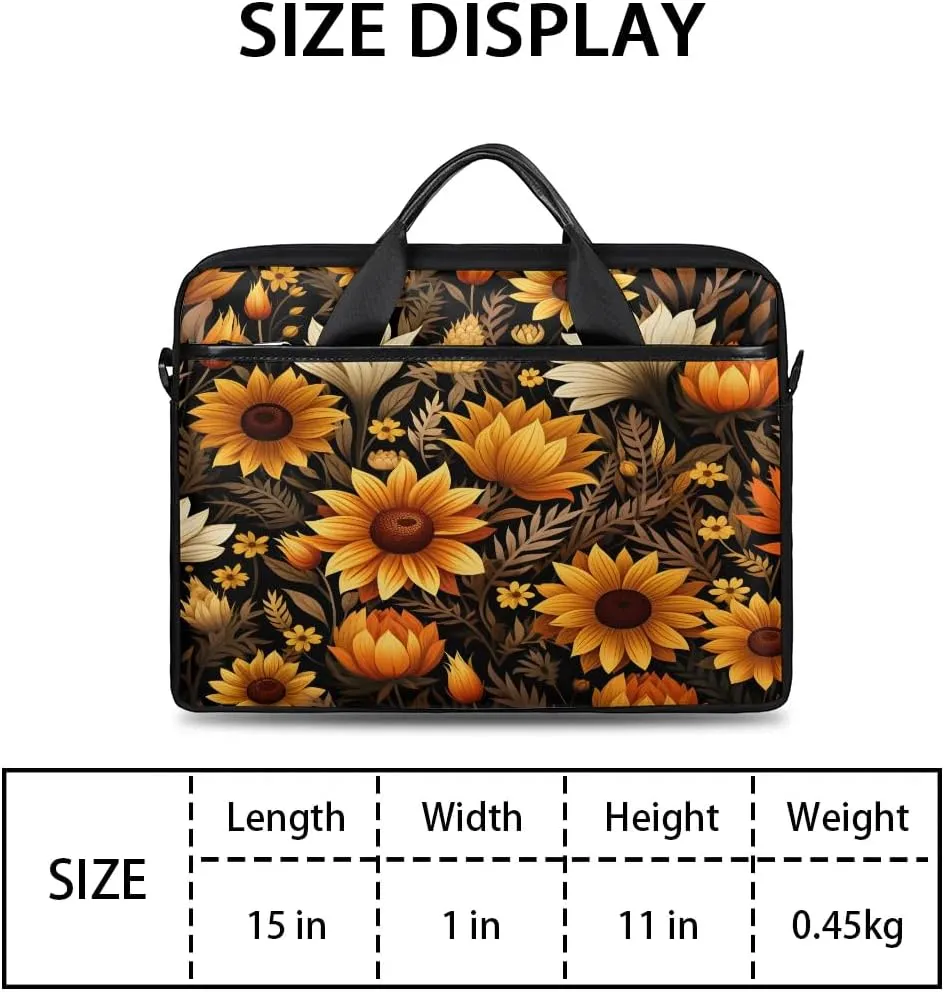 Laptop Shoulder Bag for 13-15 Inch Waterproof Laptop Sleeve Case Bag Slim Computer Carry Case Computer Cases for Laptops