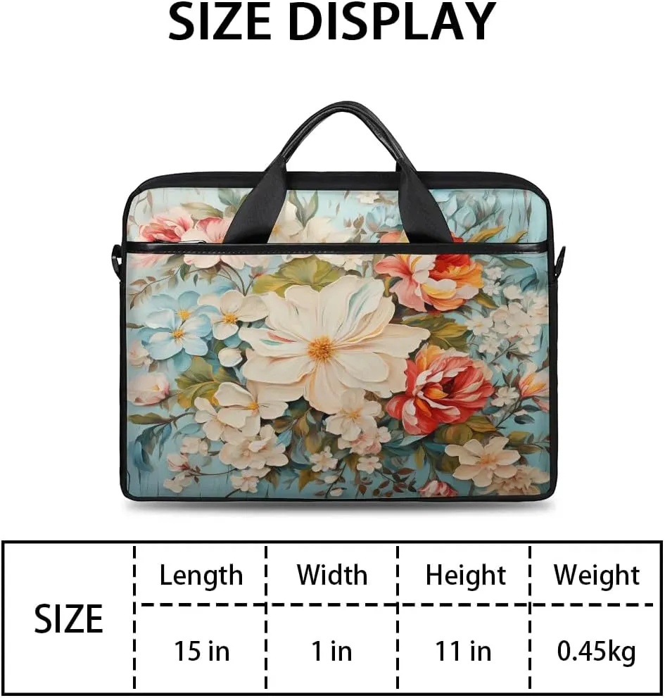 Laptop Shoulder Bag for 13-15 Inch Waterproof Laptop Sleeve Case Bag Slim Computer Carry Case Computer Cases for Laptops