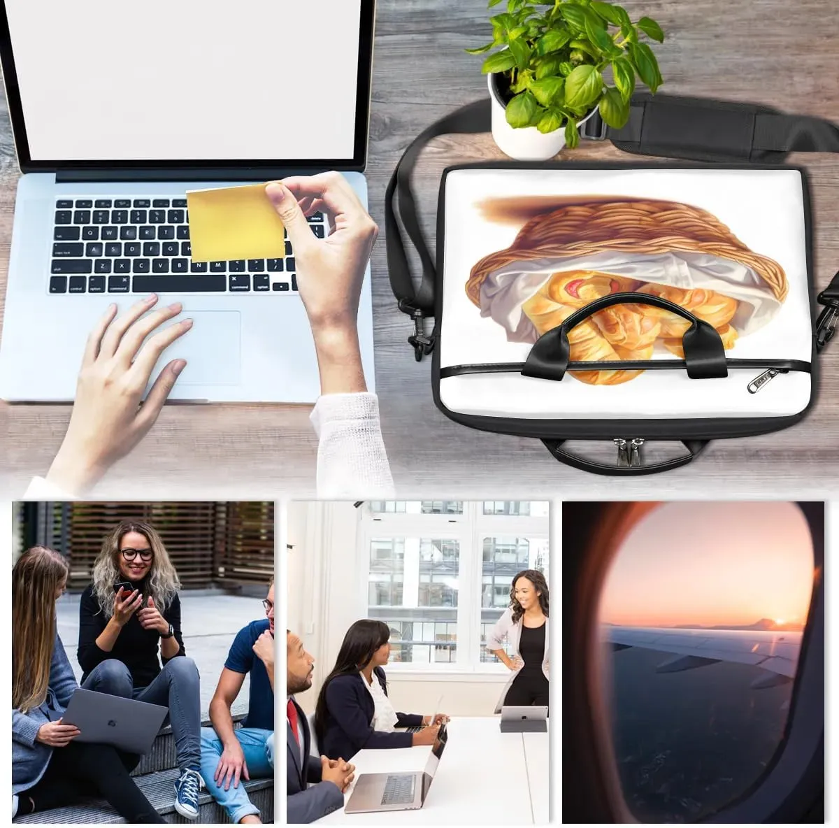 Laptop Shoulder Bag for 13-15 Inch Waterproof Laptop Sleeve Case Bag Slim Computer Carry Case Computer Cases for Laptops
