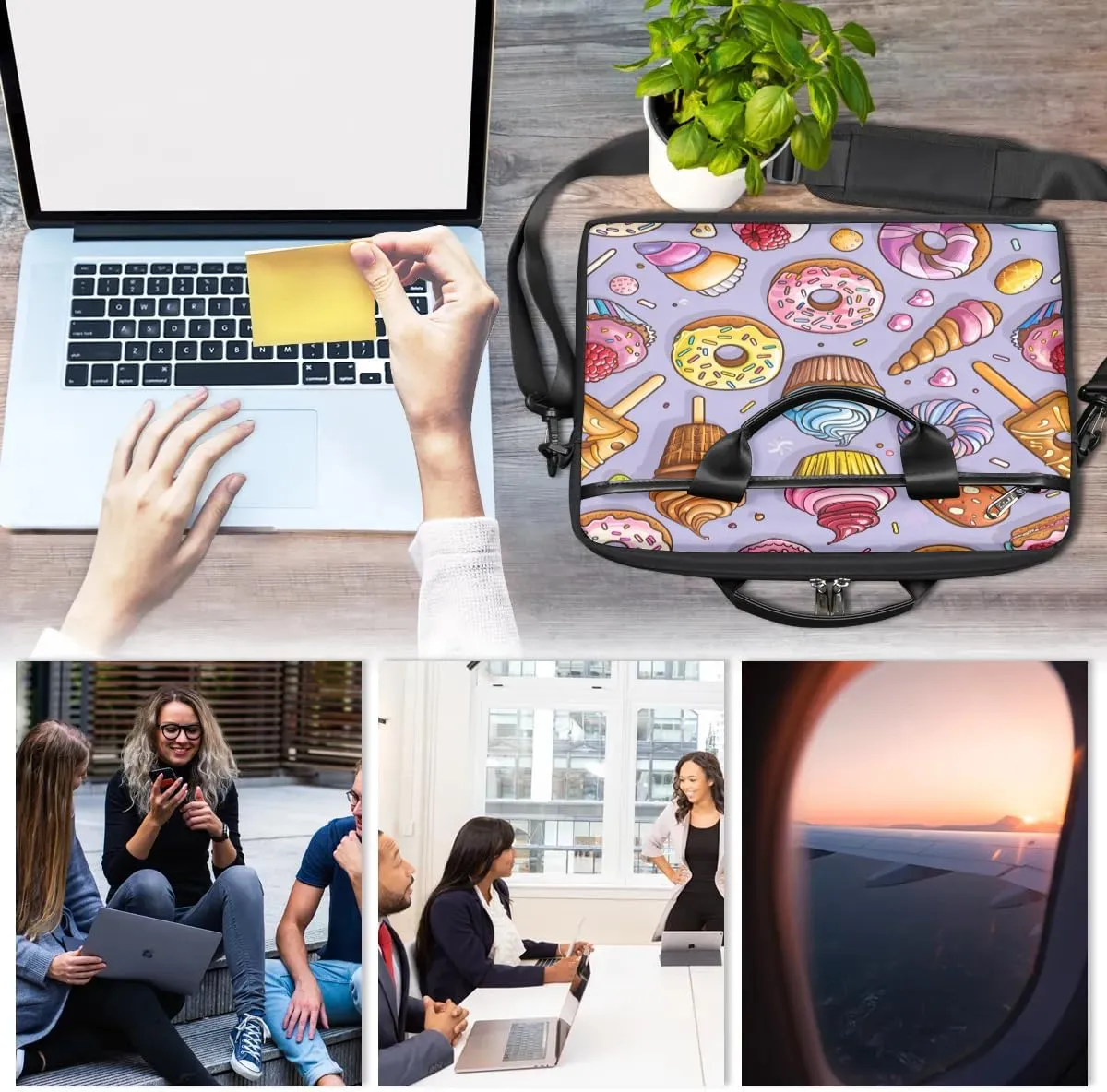 Laptop Shoulder Bag for 13-15 Inch Waterproof Laptop Sleeve Case Bag Slim Computer Carry Case Computer Cases for Laptops